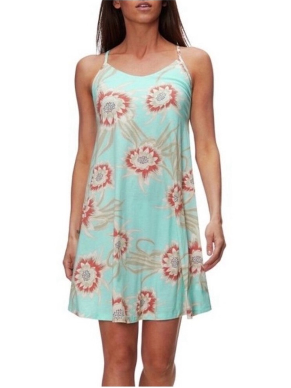 Patagonia Edisto Floral Lightweight Airy Summer
Adjustable Tie Back Dress Medium